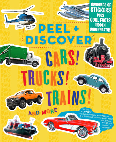 Peel + Discover: Cars! Trucks! Trains! And More Paperback - ANB Baby -Arts & Crafts