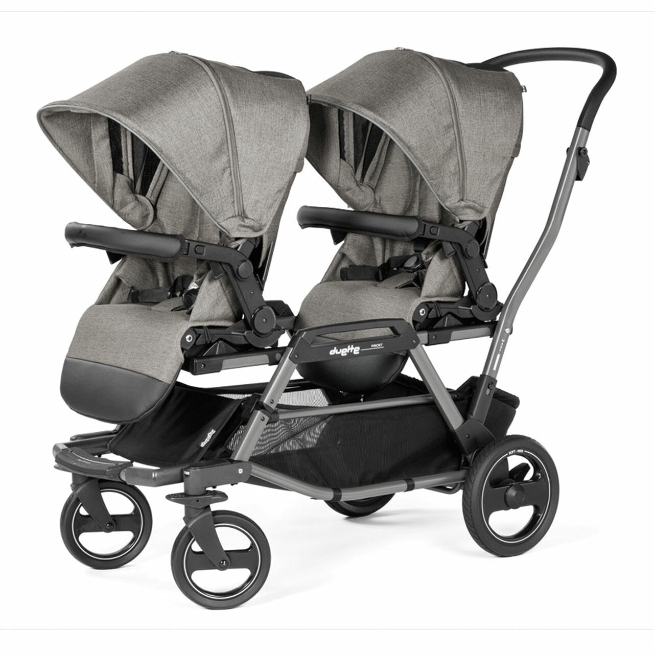 Peg Perego Duette Piroet Baby Stroller with Seats & Chassis included, City Grey - ANB Baby -$500 - $1000