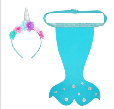 Pink Poppy Narwhal Headband & Tail Set - ANB Baby -baby gift