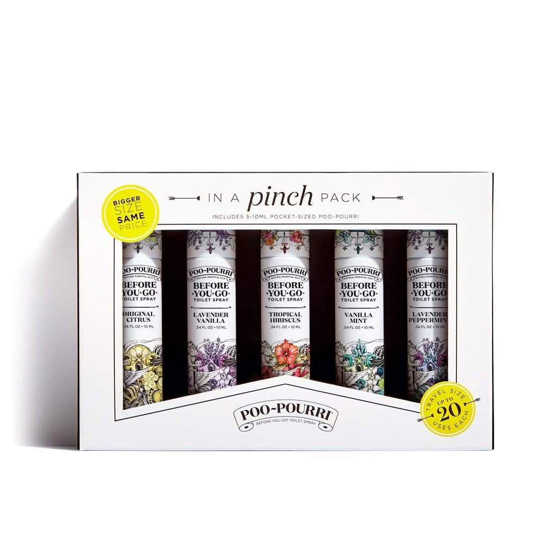 Poo-Pourri Before-You-Go Toilet Spray, 0.34 Fl Oz, Pack of 5-Bath Tubs & Accessories-Poo-Pourri-ANB Baby Store