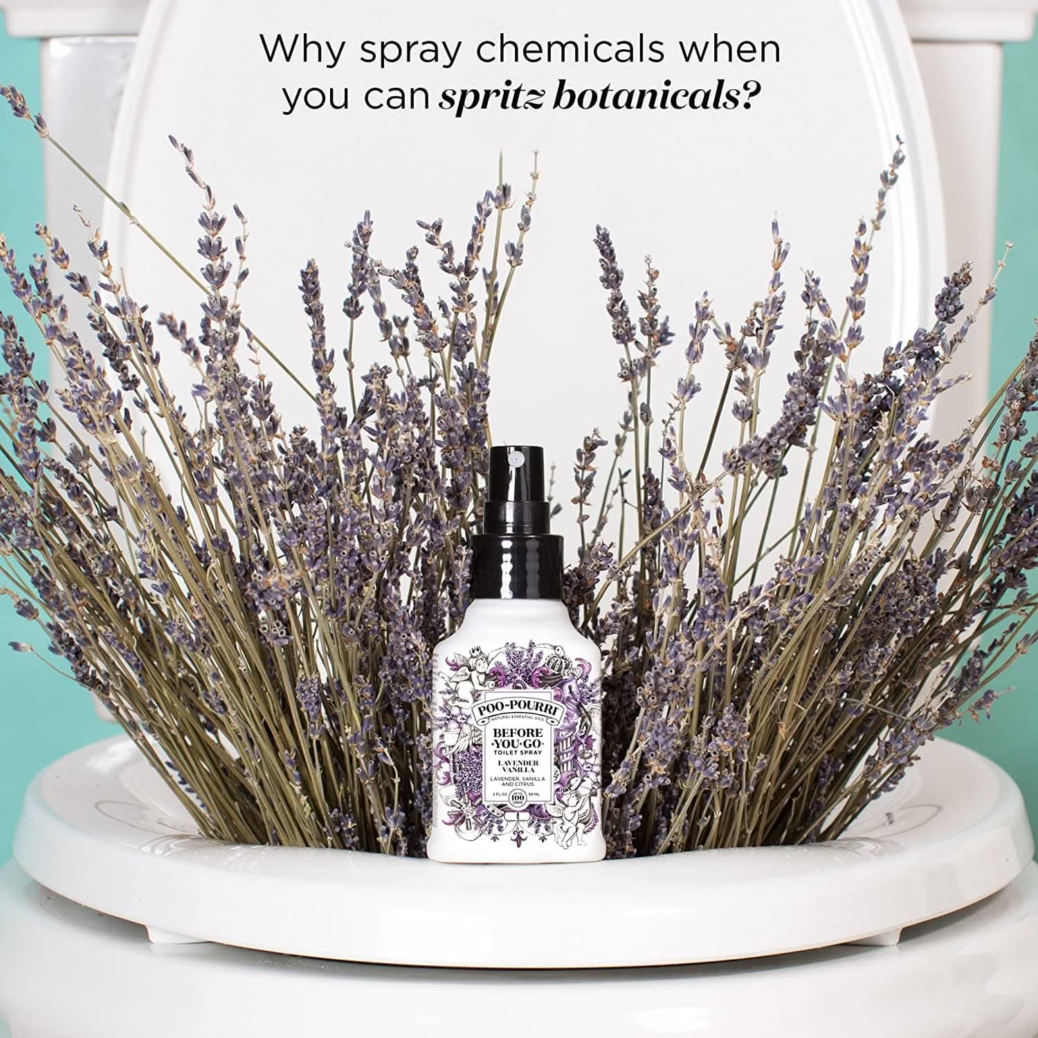 Poo-Pourri Before-You- Go Toilet Spray, 2 Fl Oz, Lavender Vanilla Scent, -- ANB Baby