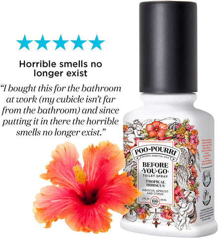 Poo-Pourri Before-You- go Toilet Spray, 2 Fl Oz, Tropical Hibiscus - ANB Baby -bathroom deodorizer