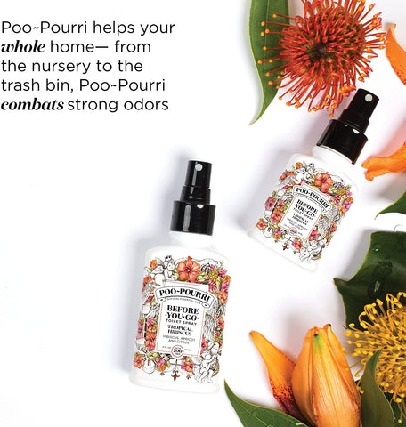 Poo-Pourri Before-You- go Toilet Spray, 2 Fl Oz, Tropical Hibiscus - ANB Baby -bathroom deodorizer