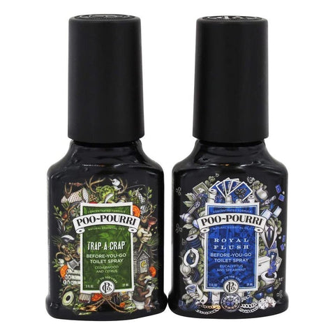 Poo-Pourri Before-You-Go Toilet Spray, Royal Flush, Trap-a-Crap Scent, 2 Pack, 2 oz., -- ANB Baby