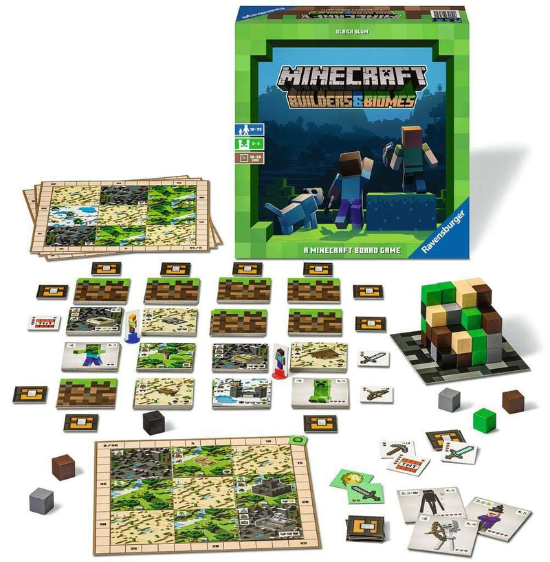 Ravensburger Minecraft: Builders & Biomes Strategy Board Game, -- ANB Baby