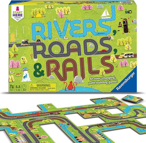 Ravensburger Start Here Game: Rivers, Roads & Rails - ANB Baby -activity game
