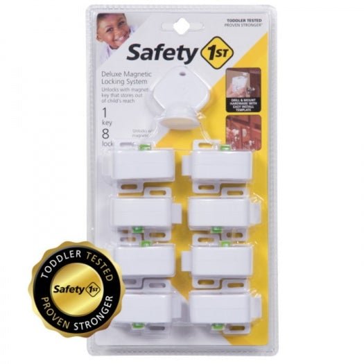 Safety 1st Magnetic Locking System for Cabinets, 1 Key and 8 Locks, -- ANB Baby