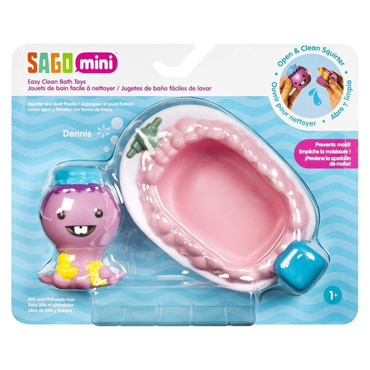 SAGO MINI Dennis Squirter and Boat Floatie Bath Toy, -- ANB Baby