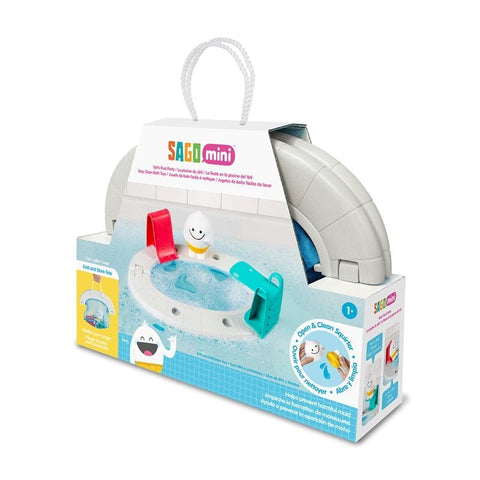 SAGO MINI Yeti's Pool Party Bathtub Playset - ANB Baby -Baby Bath Toy Bin