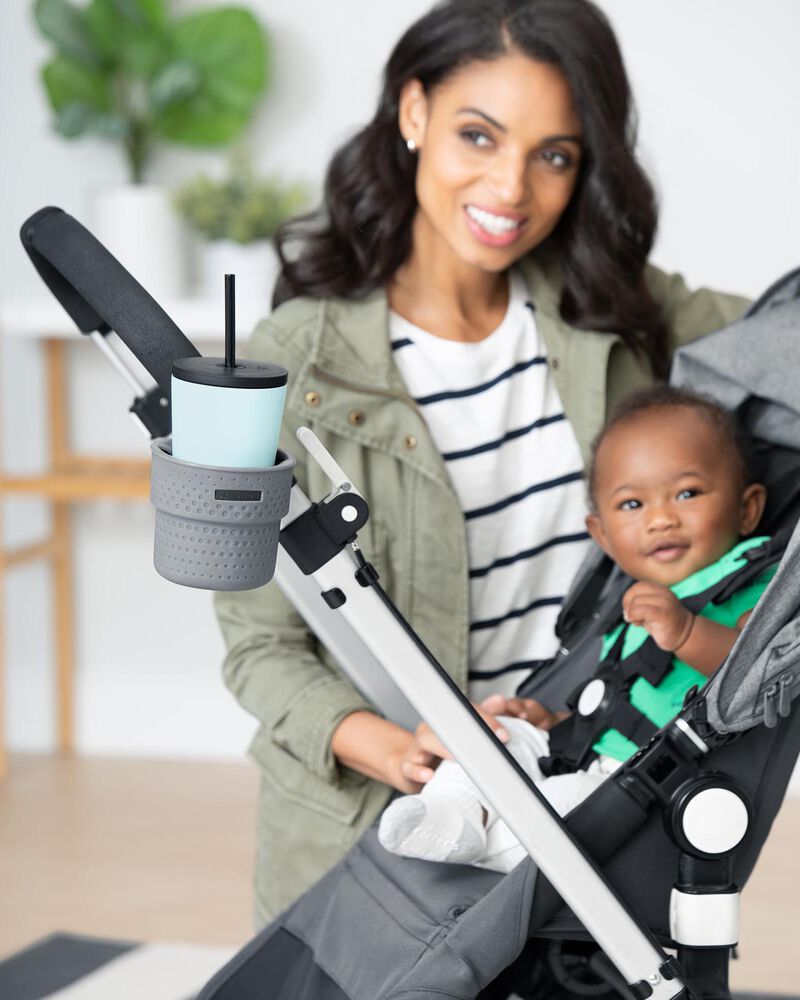Skip Hop Universal Stroller Cup Holder, Stroll & Connect, Grey, -- ANB Baby