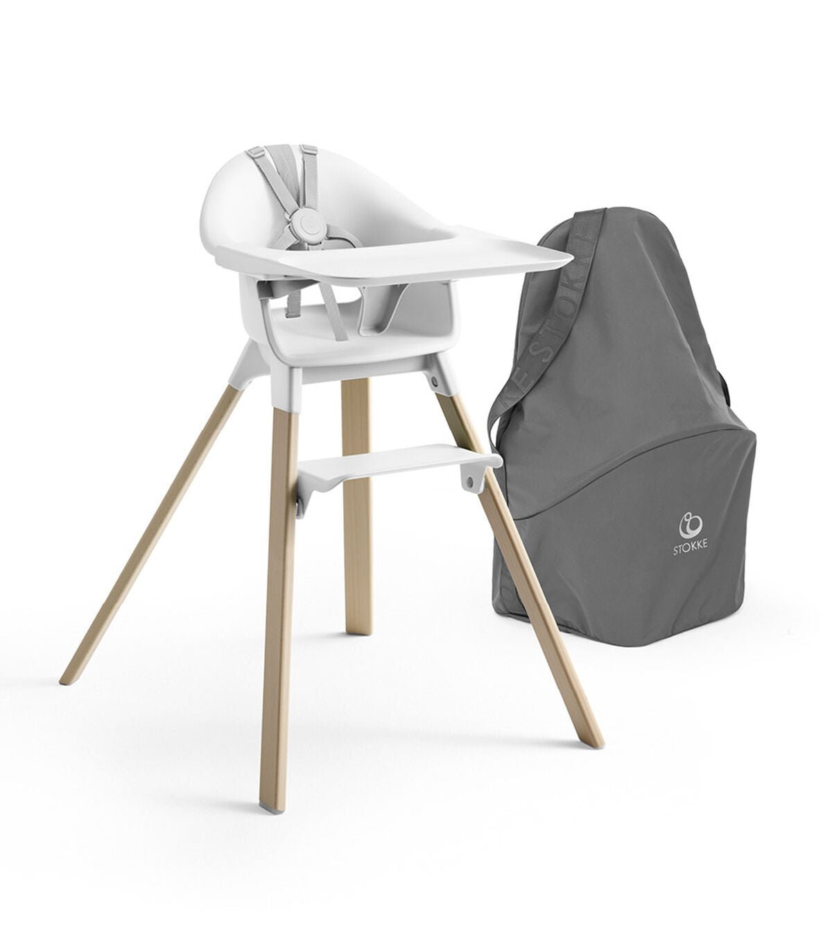 Stokke Clikk High Chair with Travel Bag, White - ANB Baby -$100 - $300