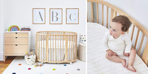 STOKKE Sleepi Fitted Sheet by Pehr - 120cm - ANB Baby -$20 - $50