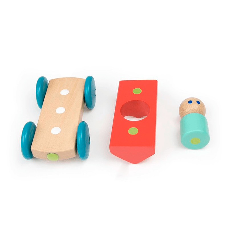 Tegu Magnetic Racer Building Block Set 3-Piece - ANB Baby -1+ years