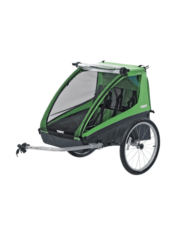 THULE Cadence Double Child Bicycle Trailer - Green - ANB Baby -Best Bike Trailer