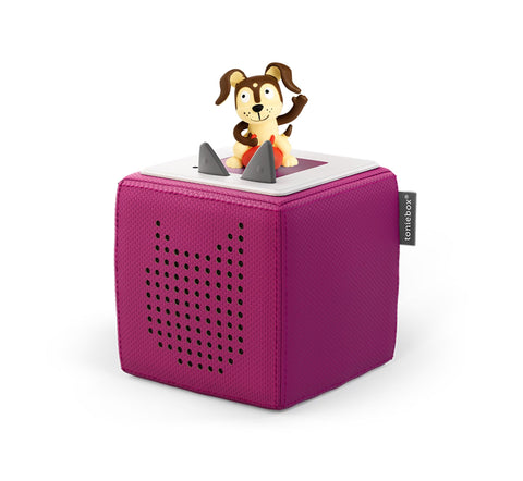 Toniebox Audio Player Starter Set with Playtime Puppy for Kids 3+ Years -  Listen, Learn, and Play with One Huggable Little Box - Purple