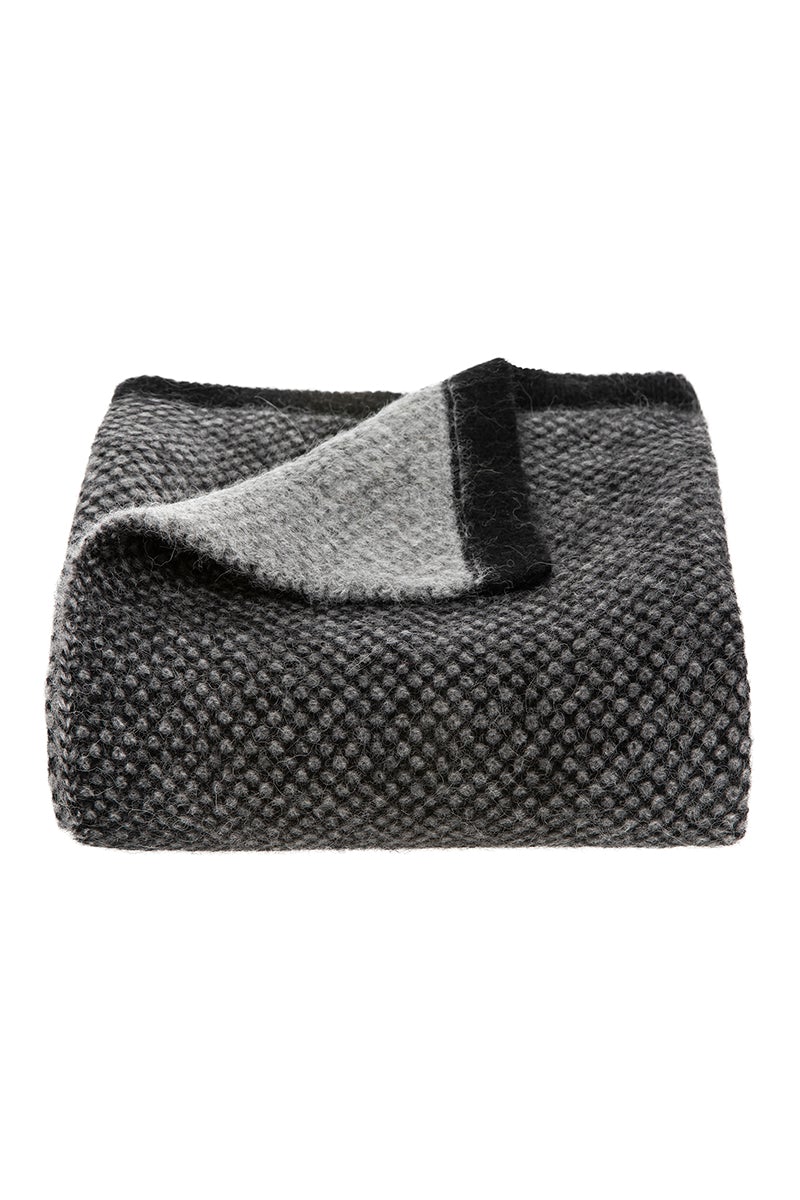 Tuwi Inti Knitted Baby Blanket, Black / Grey, -- ANB Baby