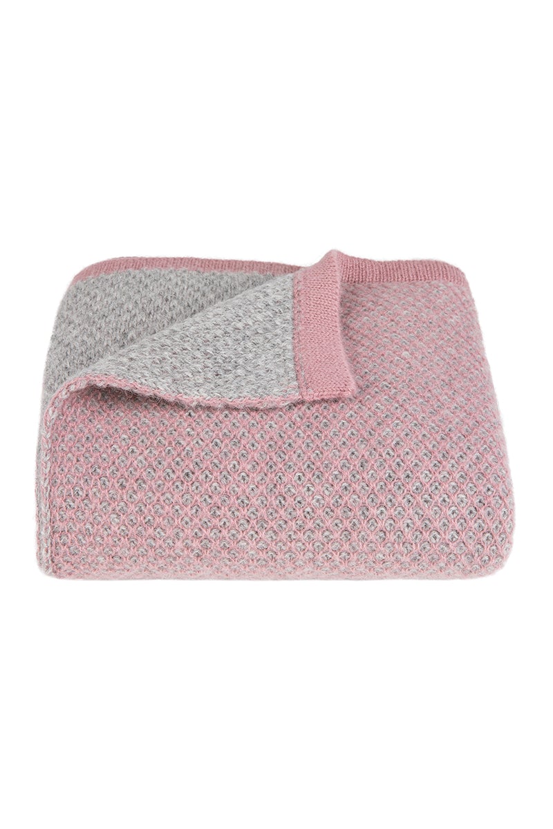 Tuwi Inti Knitted Baby Blanket, Pink / Grey - ANB Baby -$100 - $300