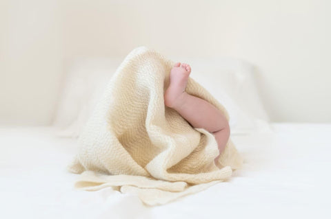 Tuwi Wave Knitted Baby Blanket, Cream - ANB Baby -$100 - $300