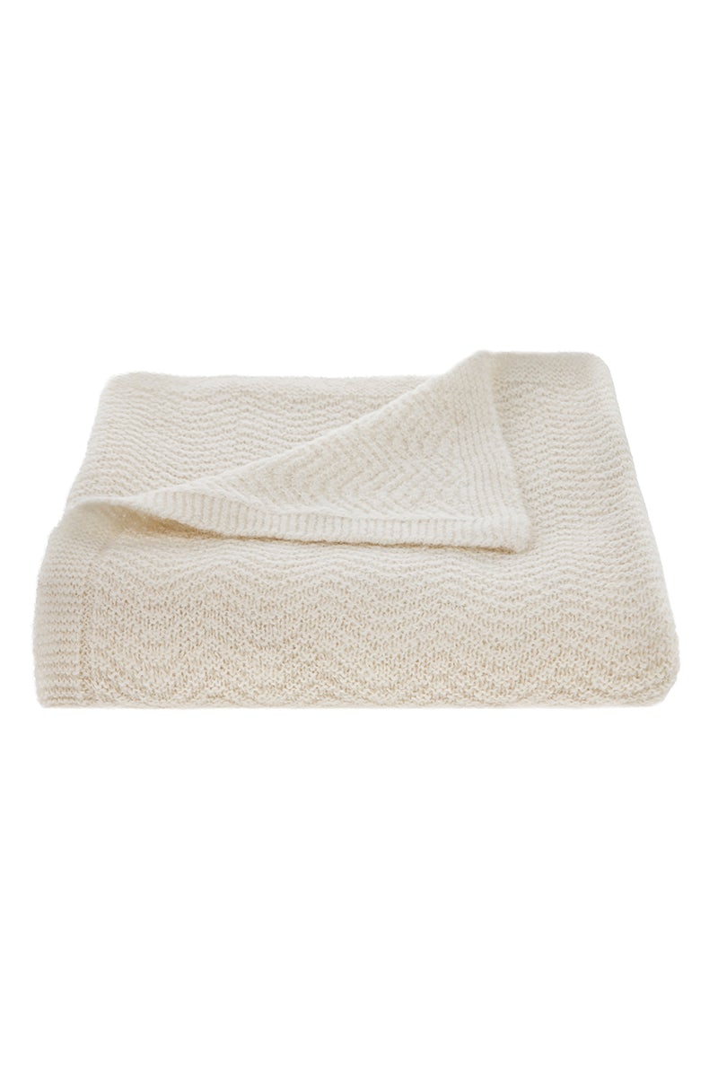 Tuwi Wave Knitted Baby Blanket, Cream, -- ANB Baby