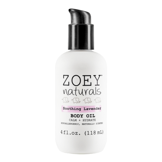 Zoey Naturals Body Oil 4 oz. Soothing Lavender - ANB Baby -baby bath baby oil